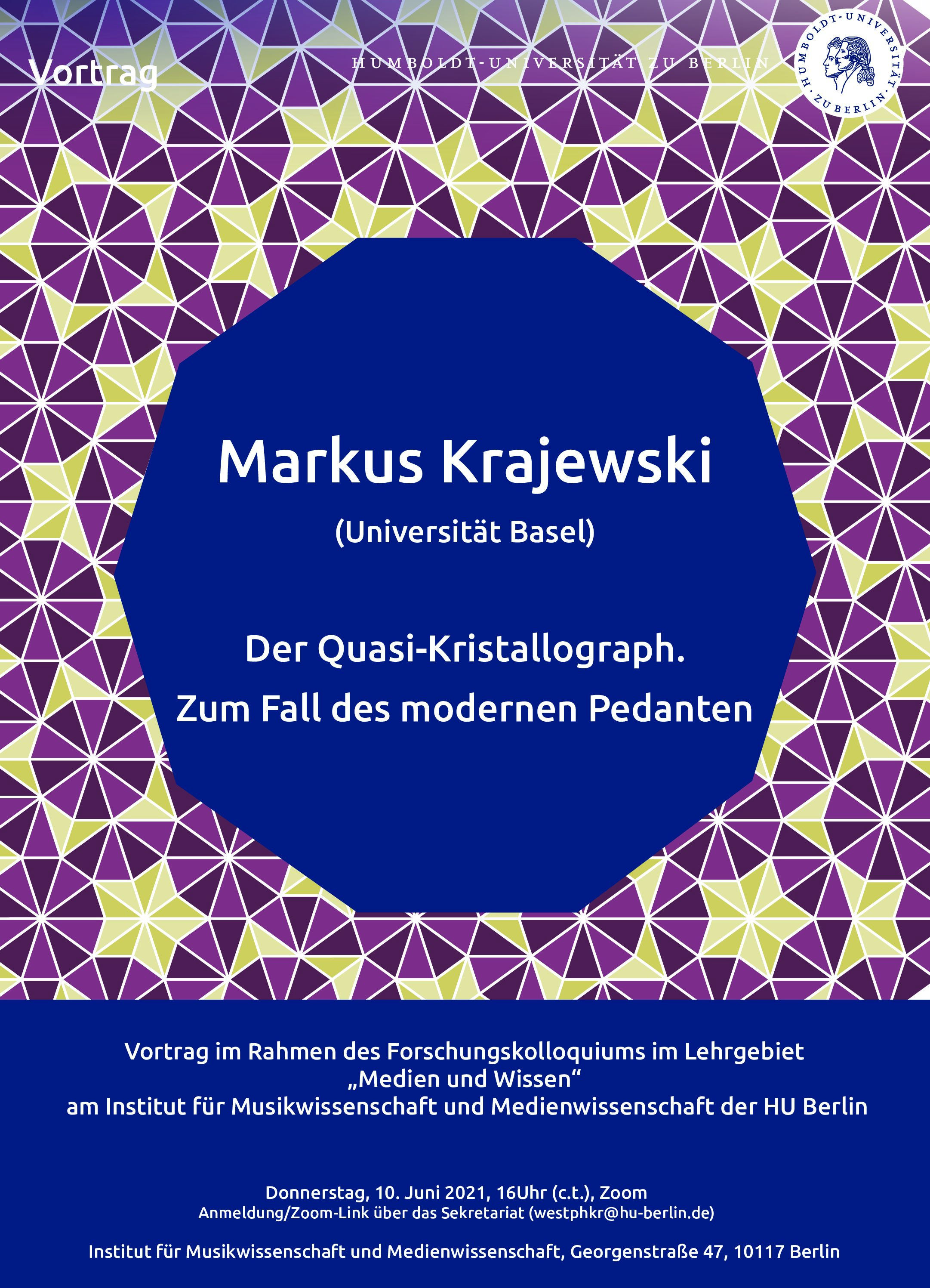 Vortrag: Markus Krajewski (Universität Basel)